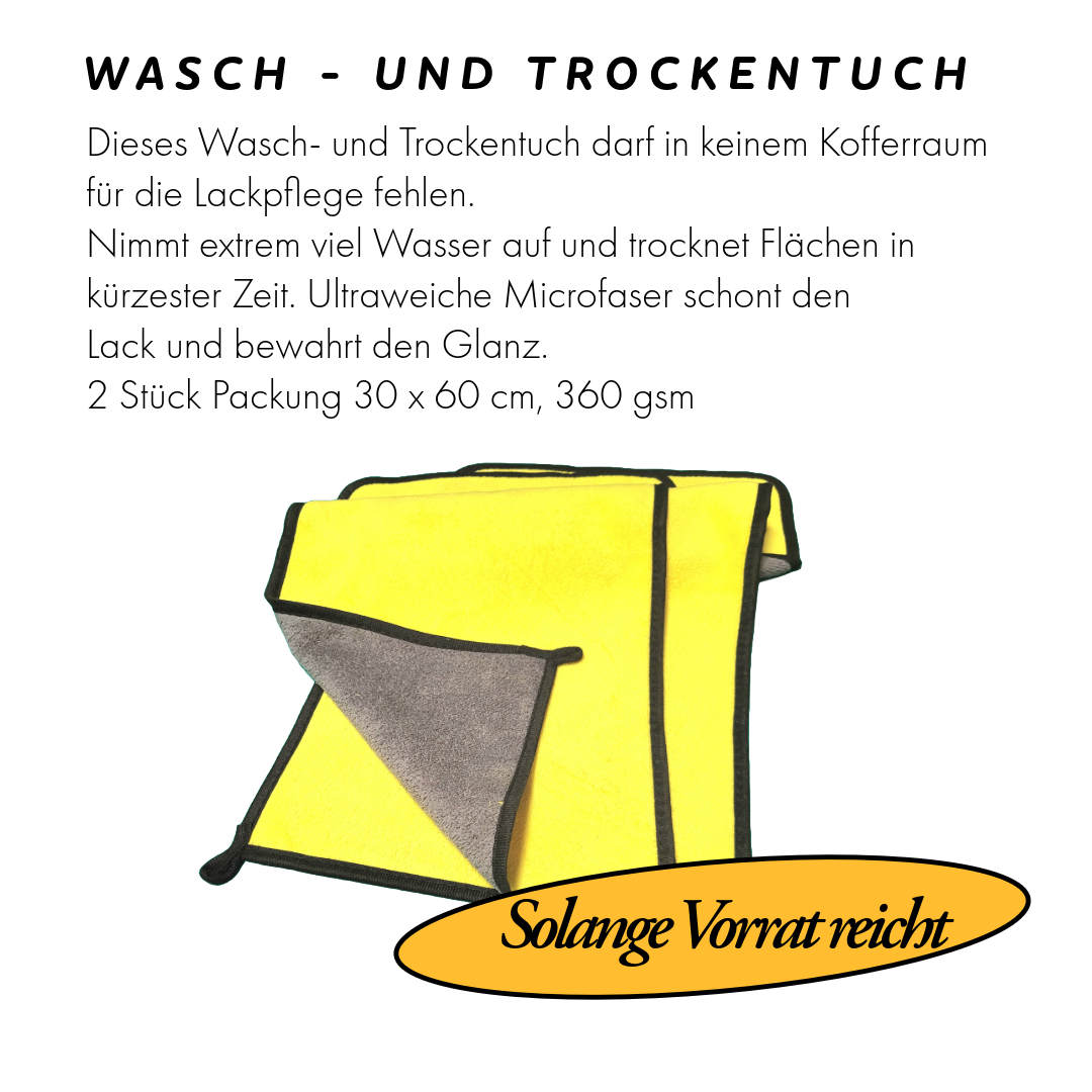 Auto Trockentuch & Waschtuch (L) 30 x 60 cm
